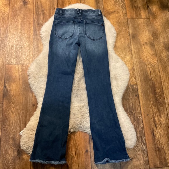 Wit‎ & Wisdom Denim Jeans Size 00 Comfort Band Raw Hem Bootcut Dark Wash Womens - Picture 7 of 9